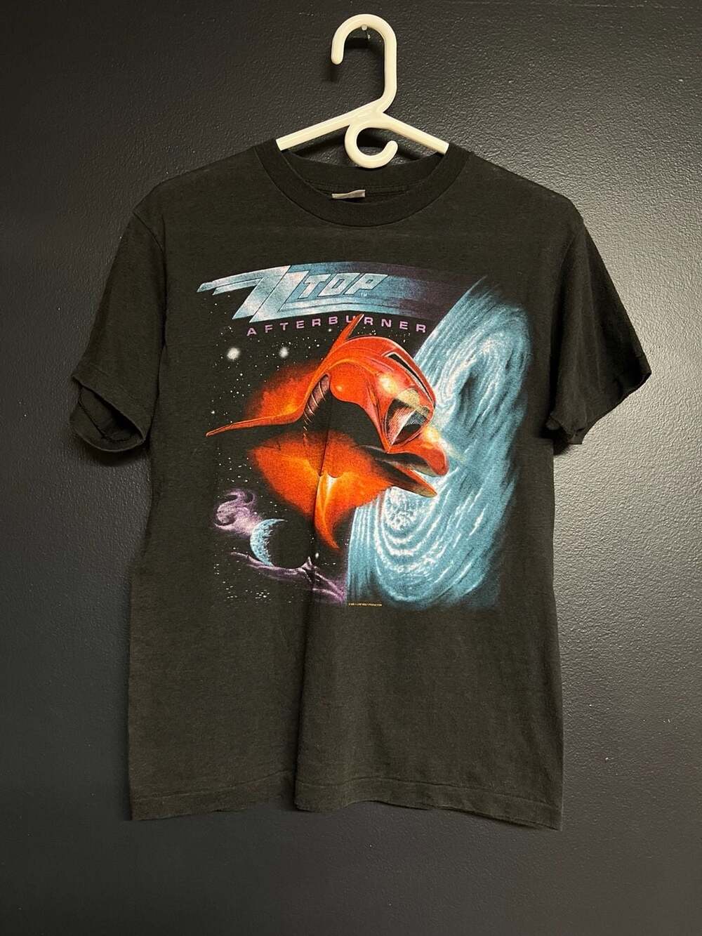 Vintage 1986 ZZ Top Afterburner Concert T-shirt Black S/M